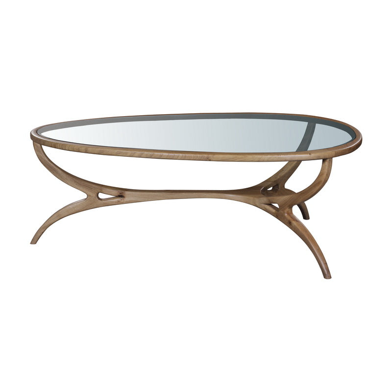 Madison Coffee Table, Glass Top, Oak | Jansen uk
