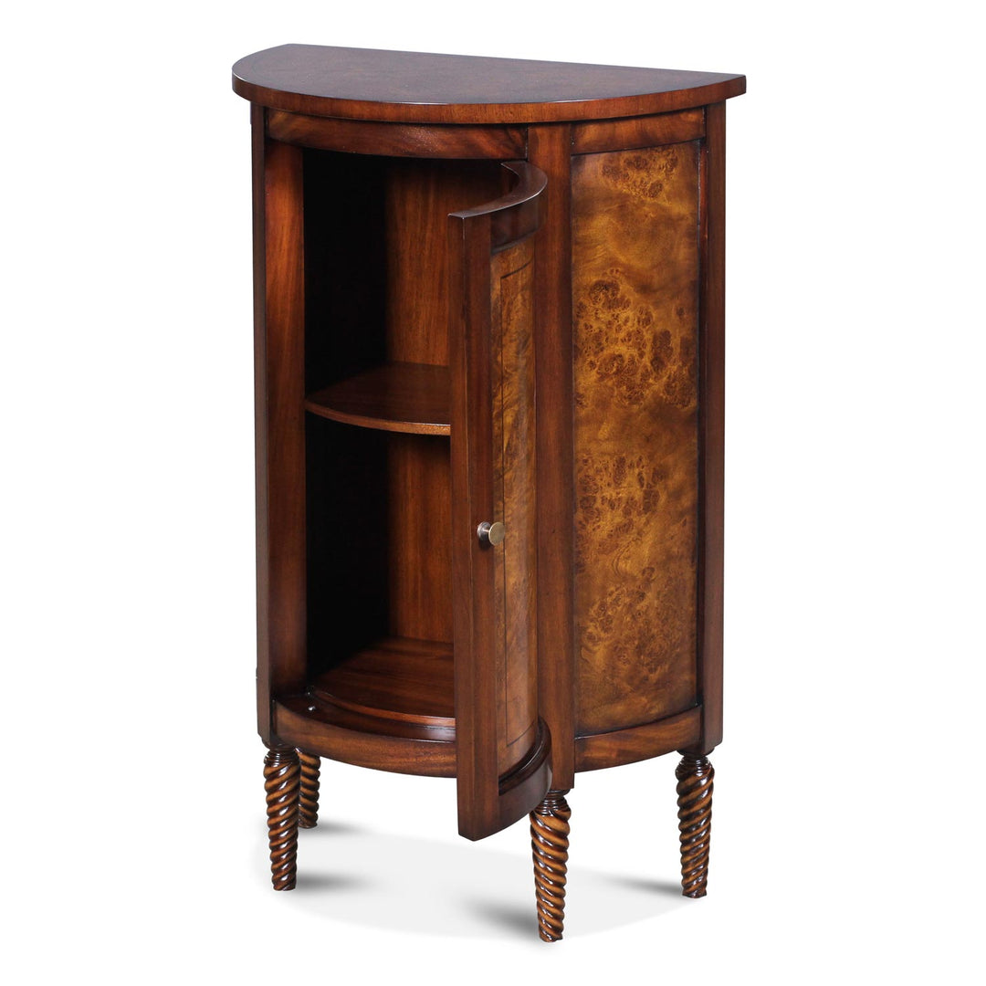 Half Round Side Cabinet, Burl | Jansen uk
