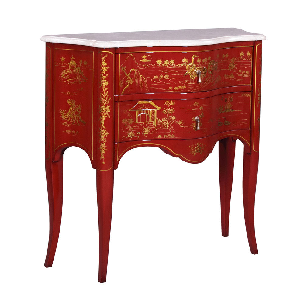 Commode Chinoiserie Italian, Marble Top | Jansen uk