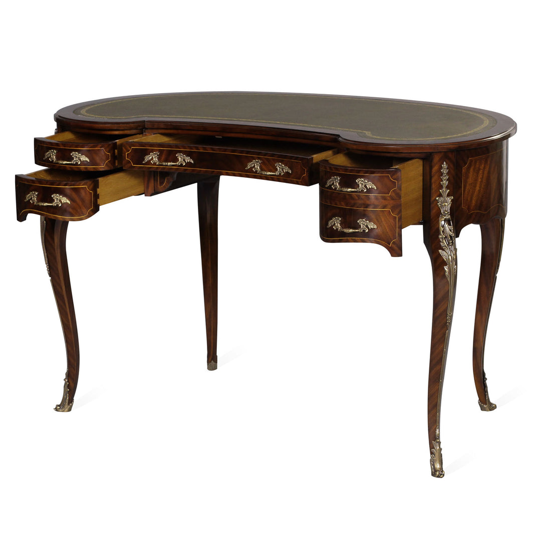 Kidney Desk Julia, Leather Top | Jansen uk