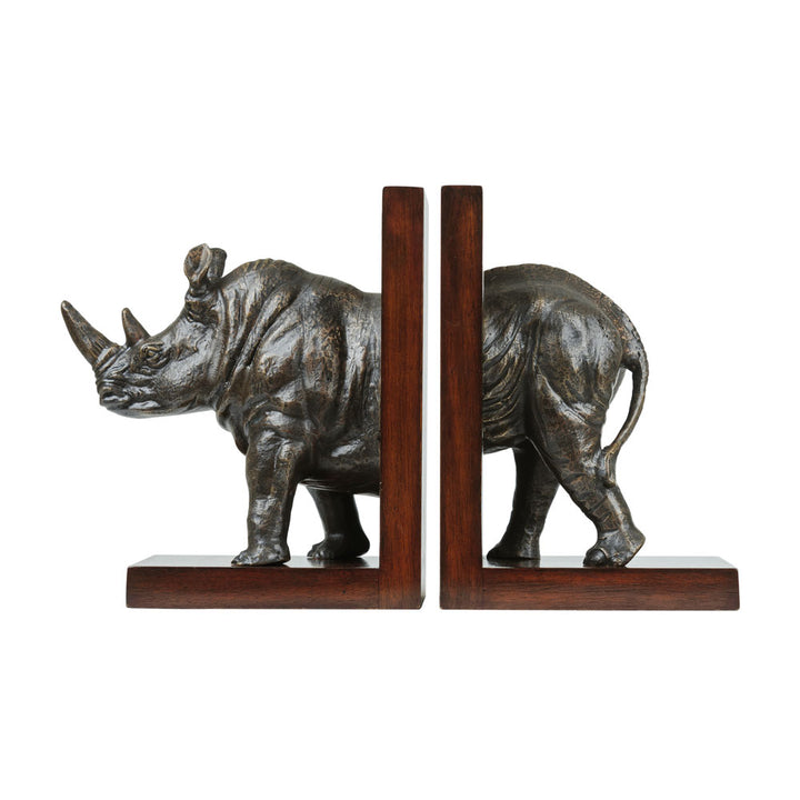 The Rhino Bookends Statue in Antique | Jansen uk