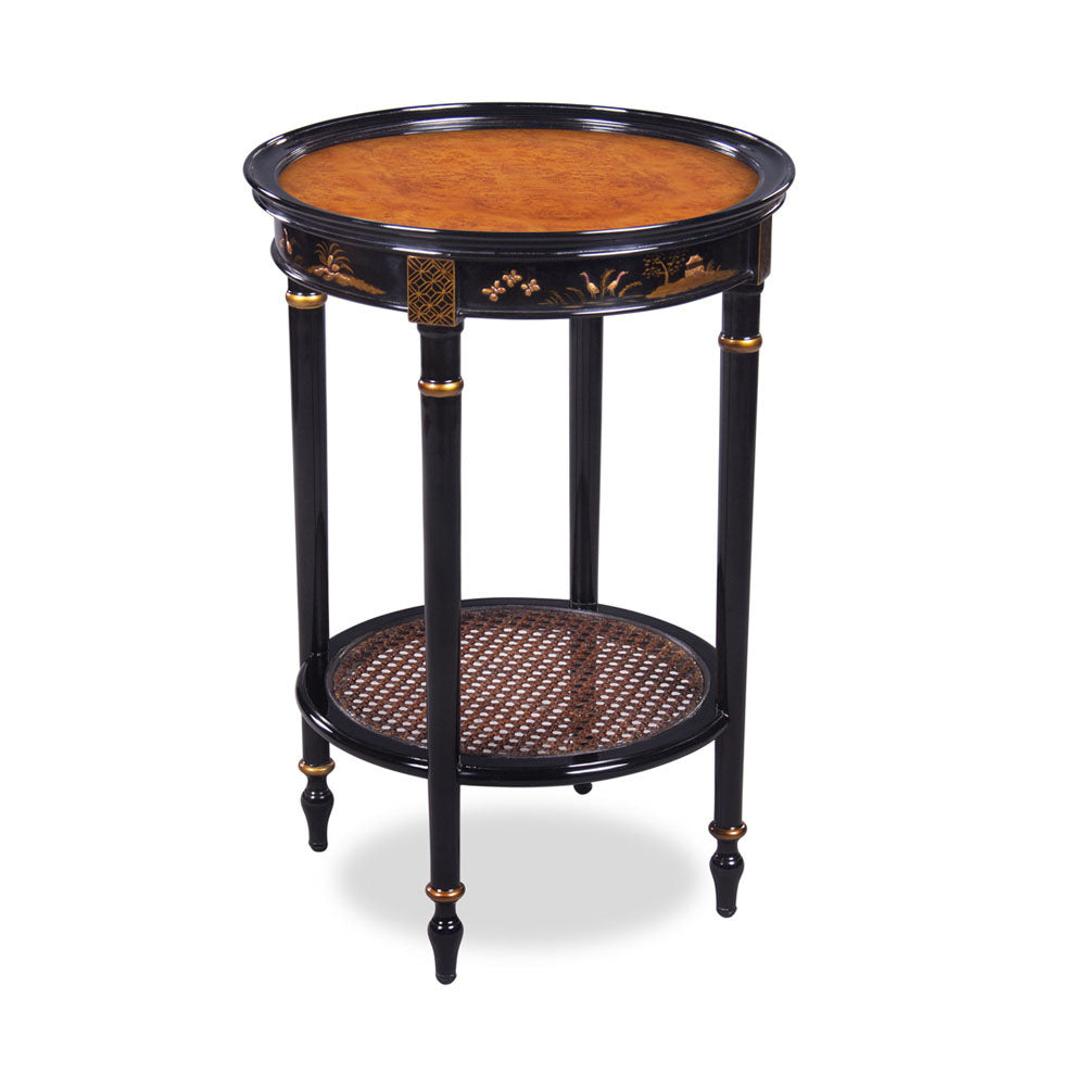 Chinoiserie Side Table Round, Burl Top | Jansen uk