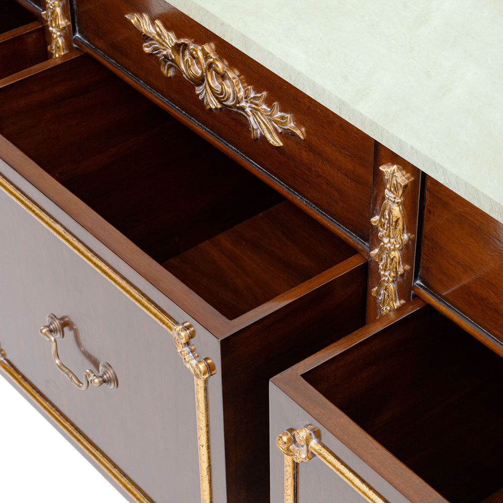 Cabriole Vanity, Marble Top | Jansen uk