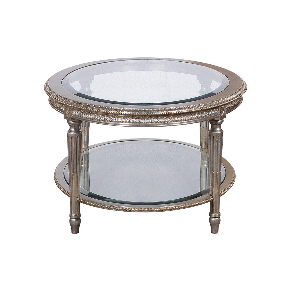 Oval Glass Top & Glass Bottom Coffee Table Philippe | Jansen uk