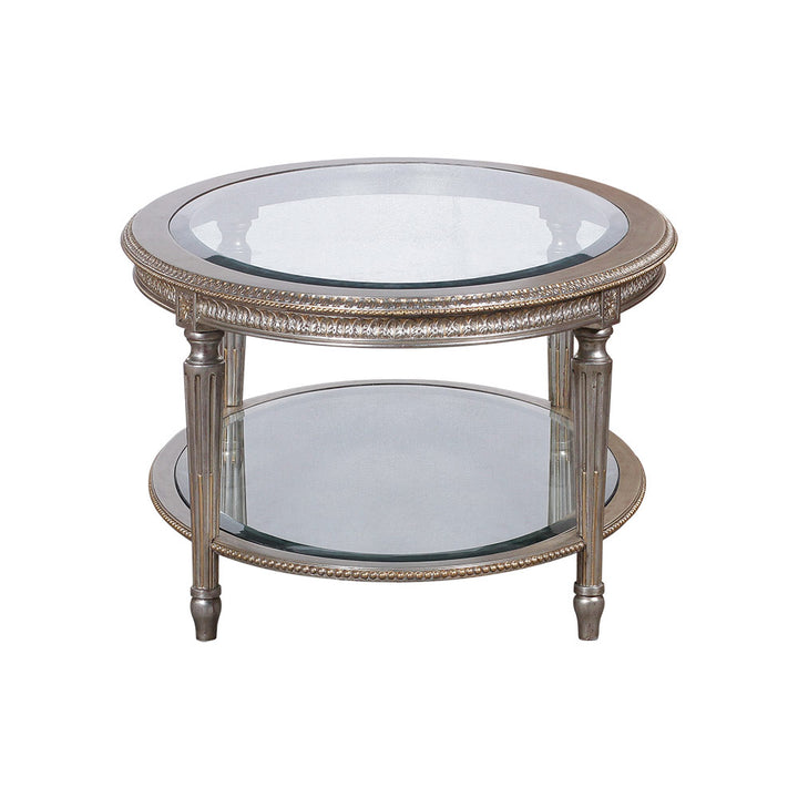 Oval Glass Top & Glass Bottom Coffee Table Philippe | Jansen uk