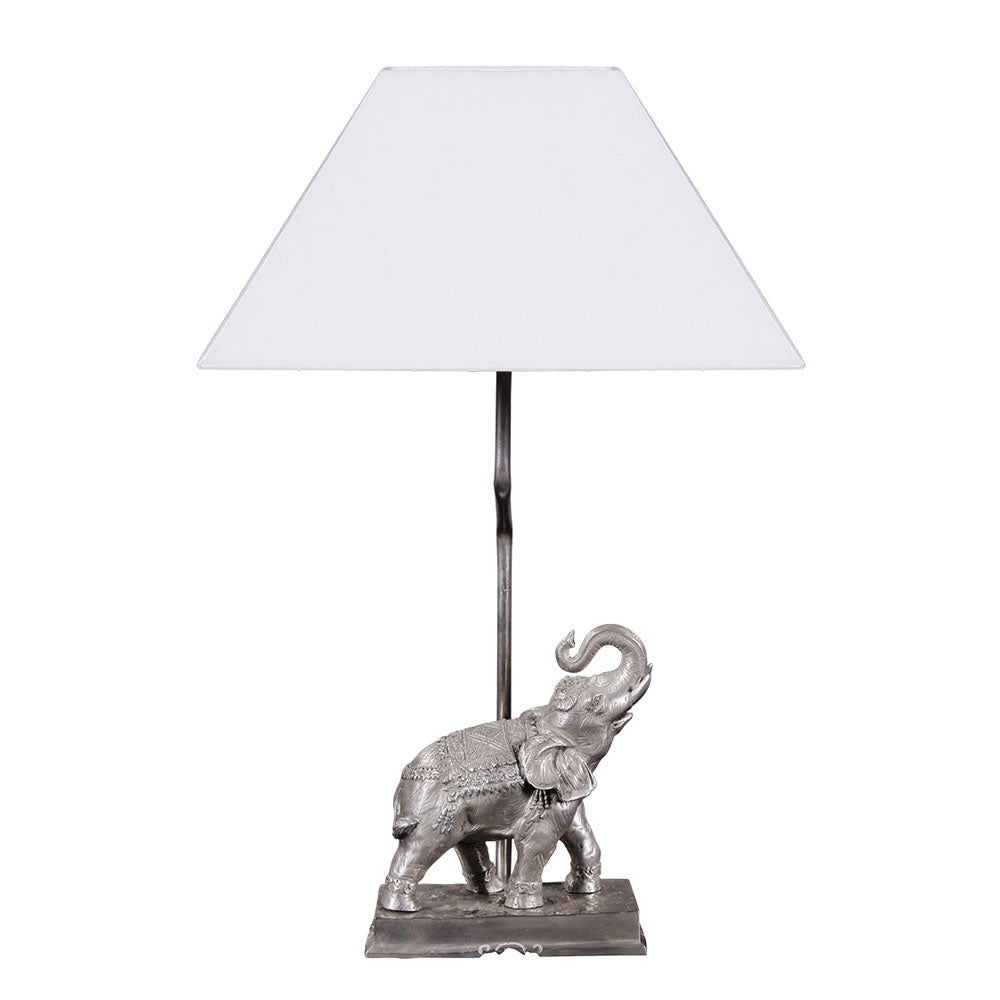 Elephant #5 Lamp - Jansen Statue Silver image 0