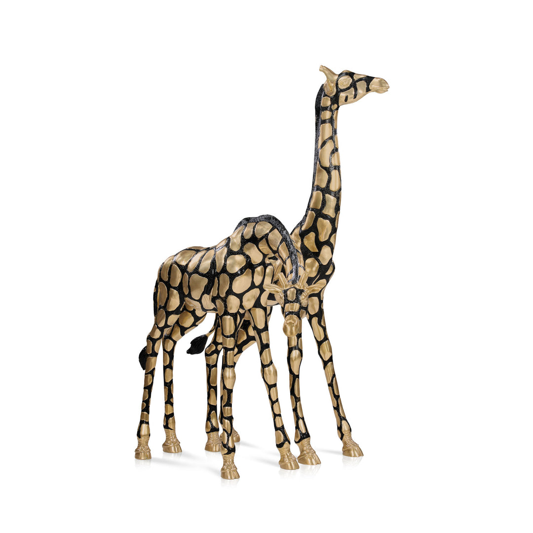 Giraf Pair - Jansen Statue Polished with Black | Jansen uk