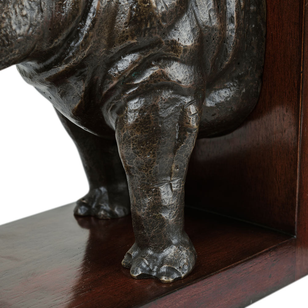 The Rhino Bookends Statue in Antique | Jansen uk