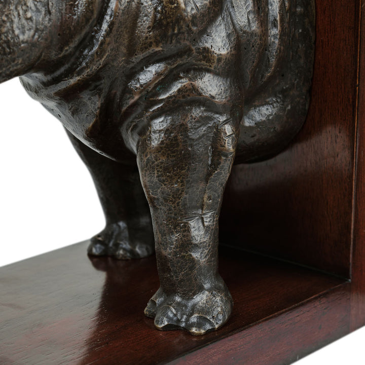 The Rhino Bookends Statue in Antique | Jansen uk