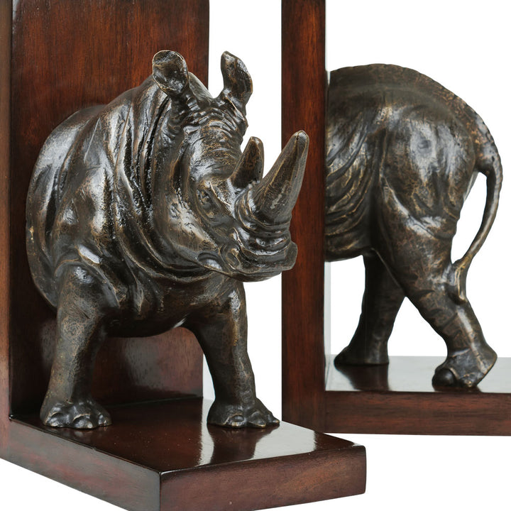 The Rhino Bookends Statue in Antique | Jansen uk