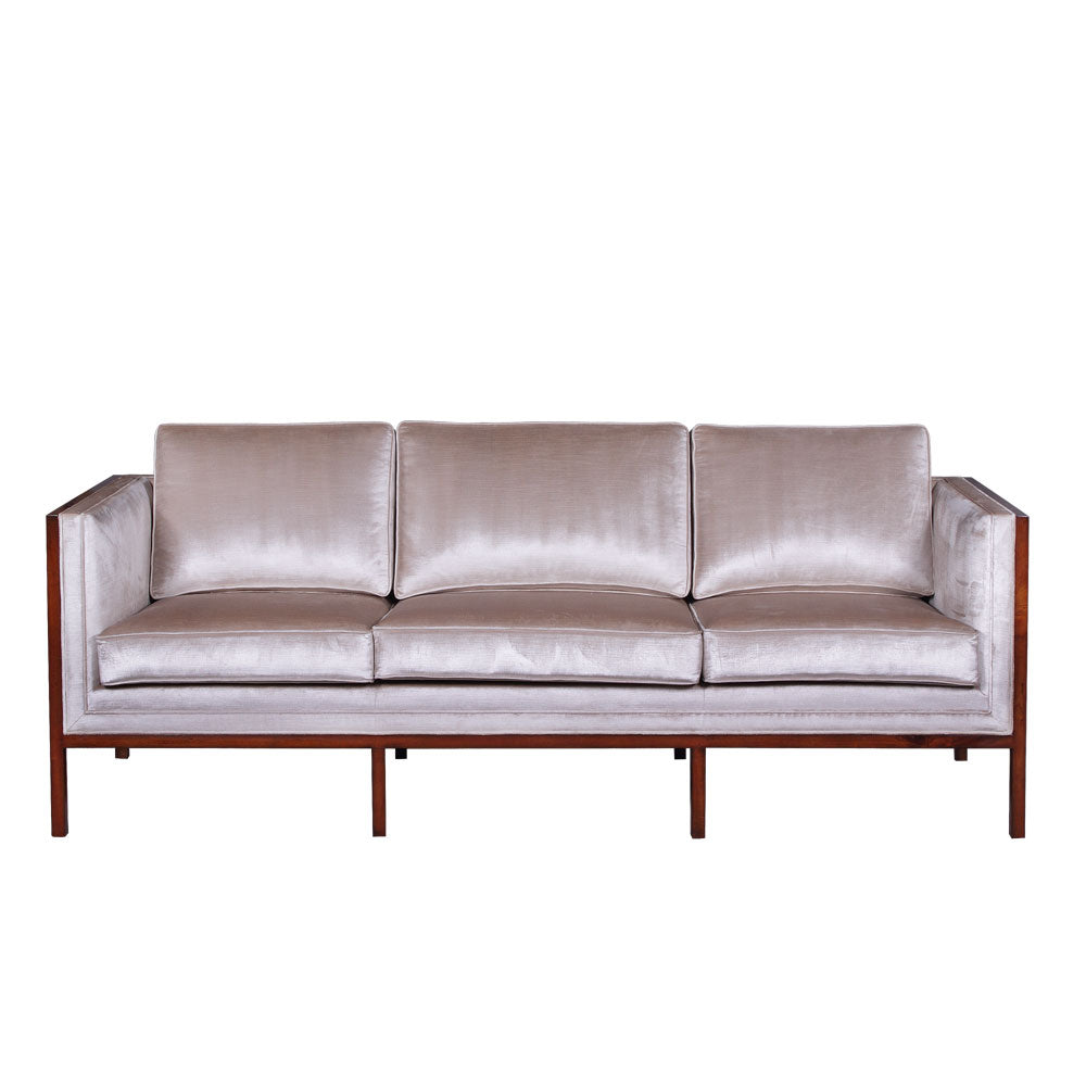 New Amsterdam Three Seater Sofa, Wooden Panel | Jansen uk