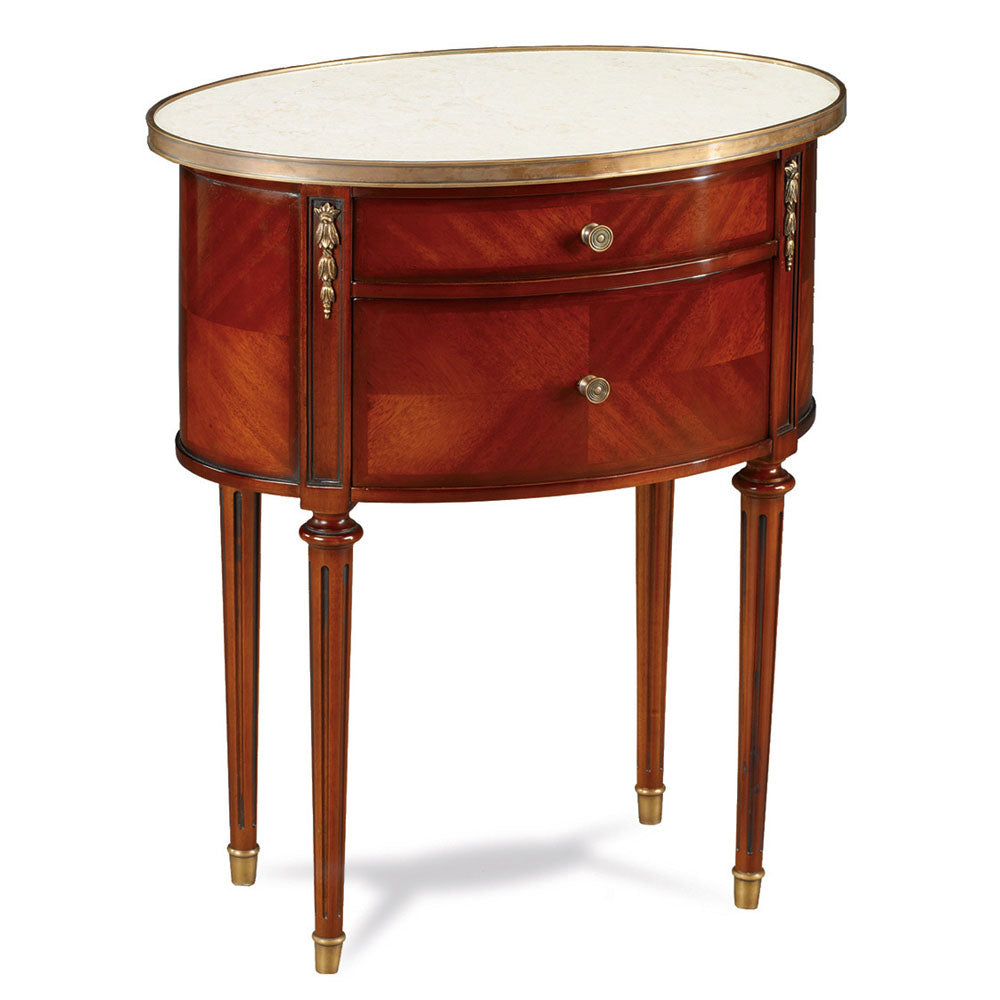 Louis XVI Oval Stand, Cream Marble Top | Jansen uk