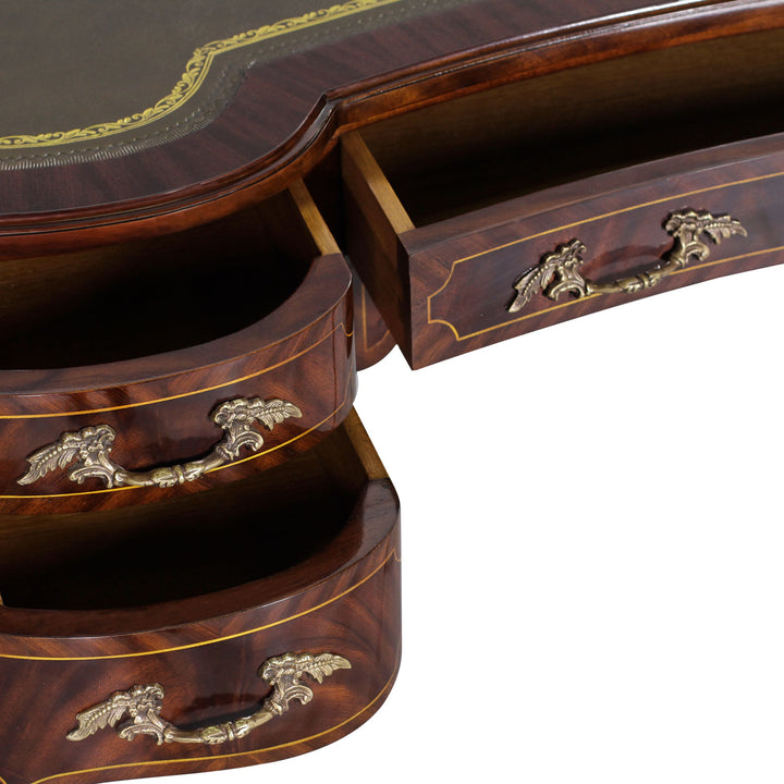 Kidney Desk Julia, Leather Top | Jansen uk