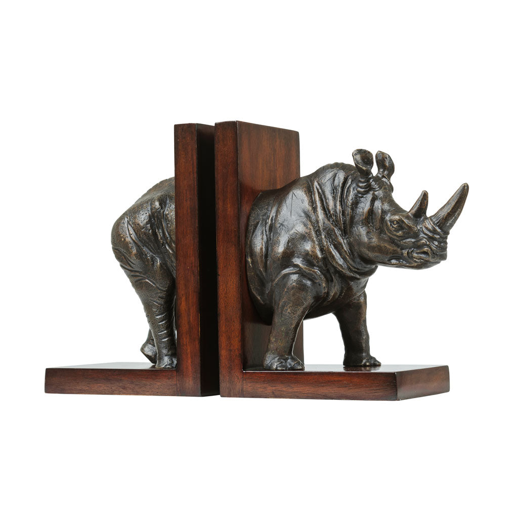 The Rhino Bookends Statue in Antique | Jansen uk