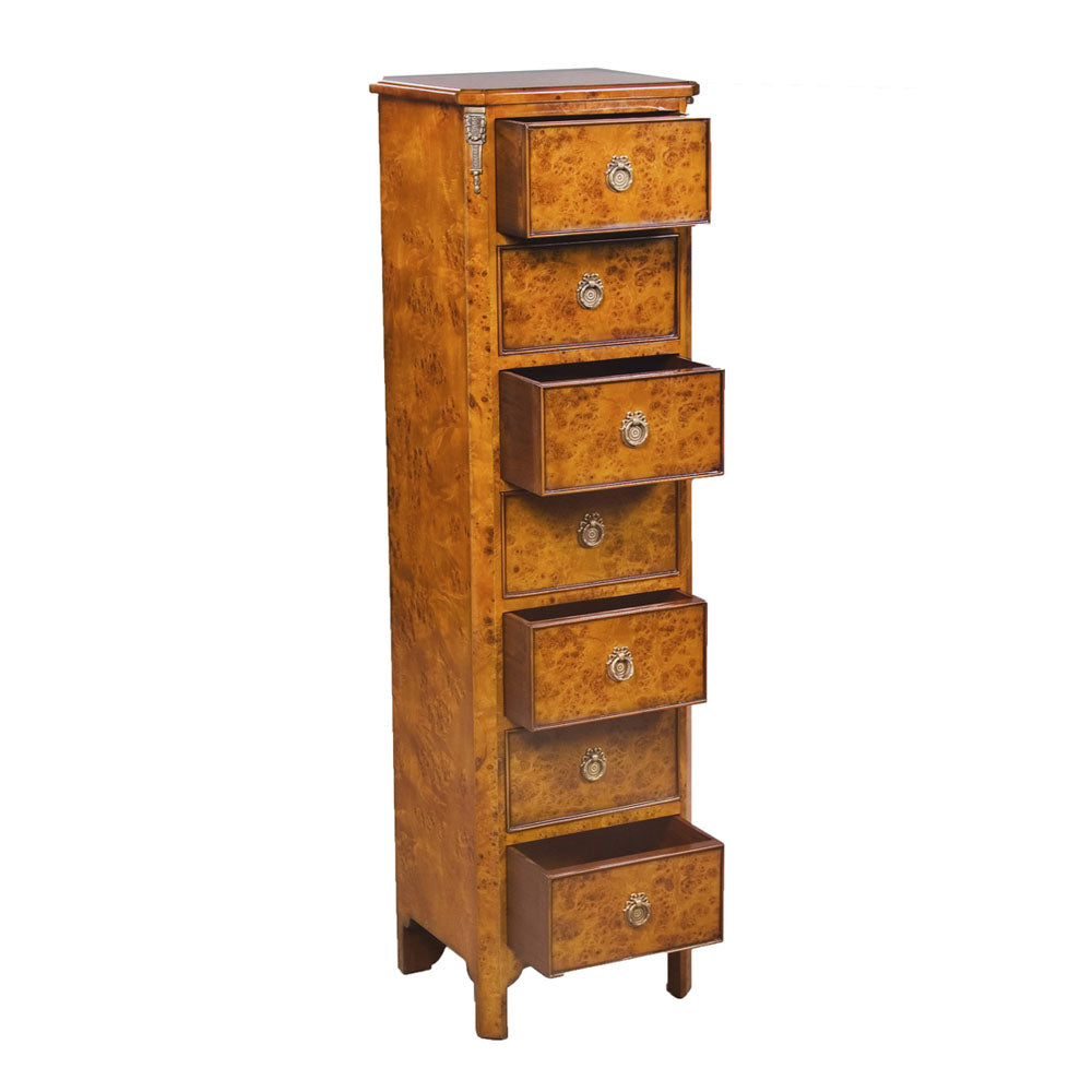 French Inlaid Lingerie Commode, Burl | Jansen uk