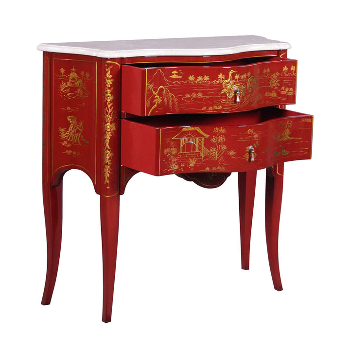 Commode Chinoiserie Italian, Marble Top | Jansen uk