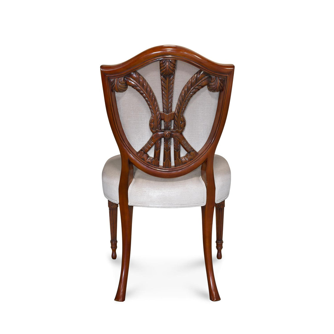 POW Featherback Side Chair, Carved & Upholstered Back Rest | Jansen uk