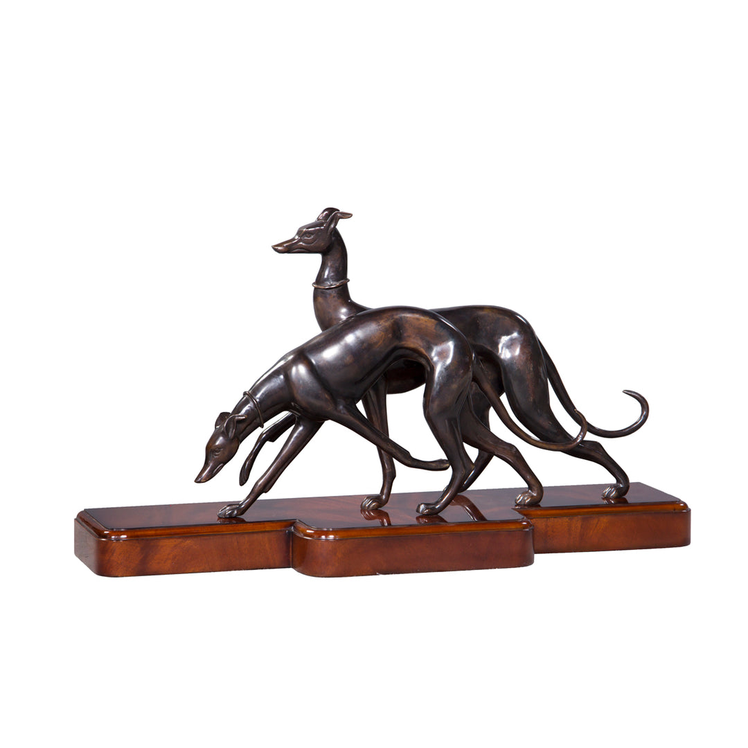 Pair of Whippets Statue in Antique | Jansen uk